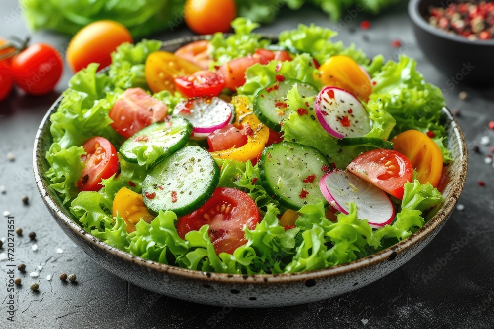 mixed vegetables salad isolated kitchen table professional advertising food photography mixed vegetables salad isolated kitchen table professional advertising food photography