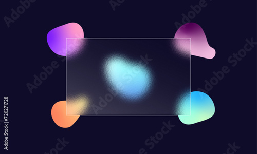 Website page template in glassmorphism style.
