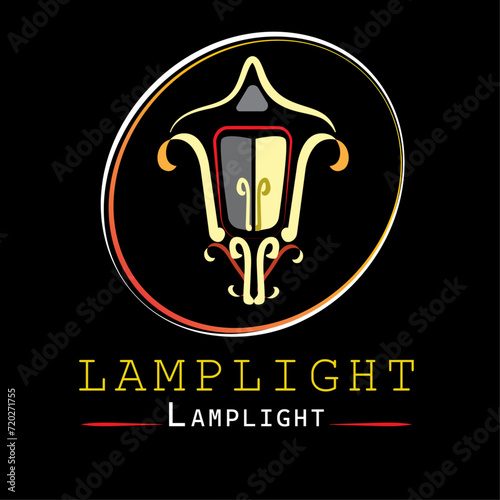  LAMP, LIGHTNG, 2024 LUXURY MINIMILIST LOGO, LATEST, BRAND IDENTITY, VECTOR LOGO, YELLOW LOGO photo