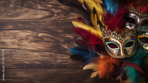 carnival mask on the wall © MDQDigital