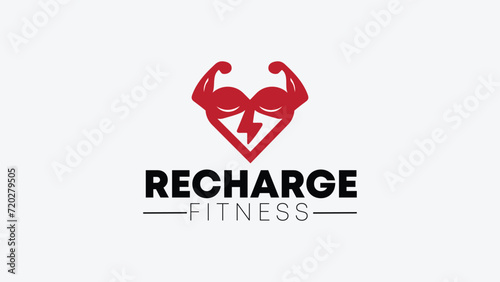 Recharge Fitness: Energizing Business Logo Design, business logo design, recharge fitness logo