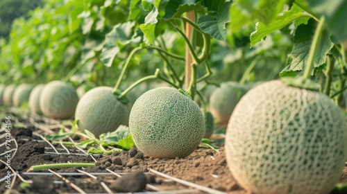 The cultivation and production of melon, showcasing the business and entrepreneurial aspects of a successful harvest,