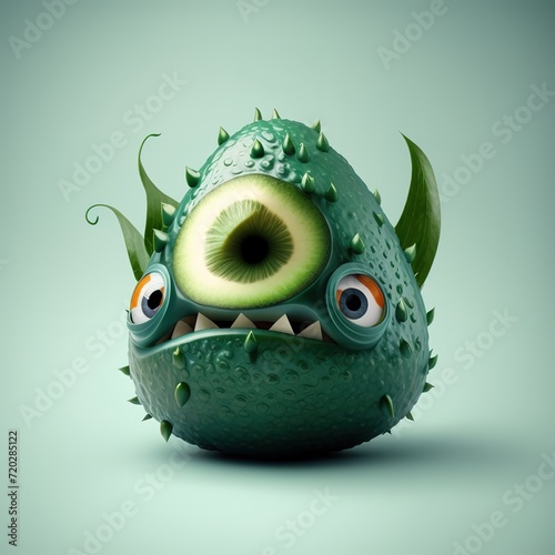 Avocado monster/funny avocado/cute avocado/ photo