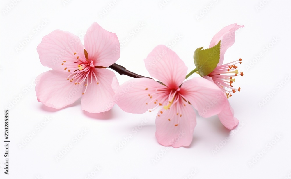Cherry blossom. sakura flowers isolated on white background 