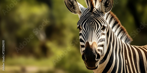 Zebra Close-Up with Detailed Stripe Pattern.