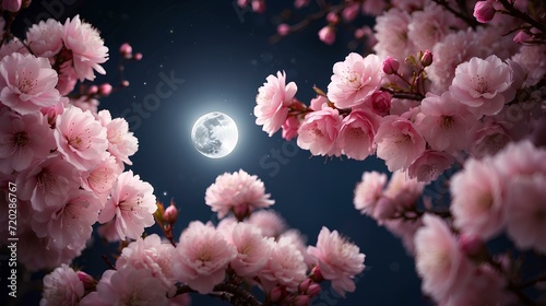 月夜の桜 generative ai