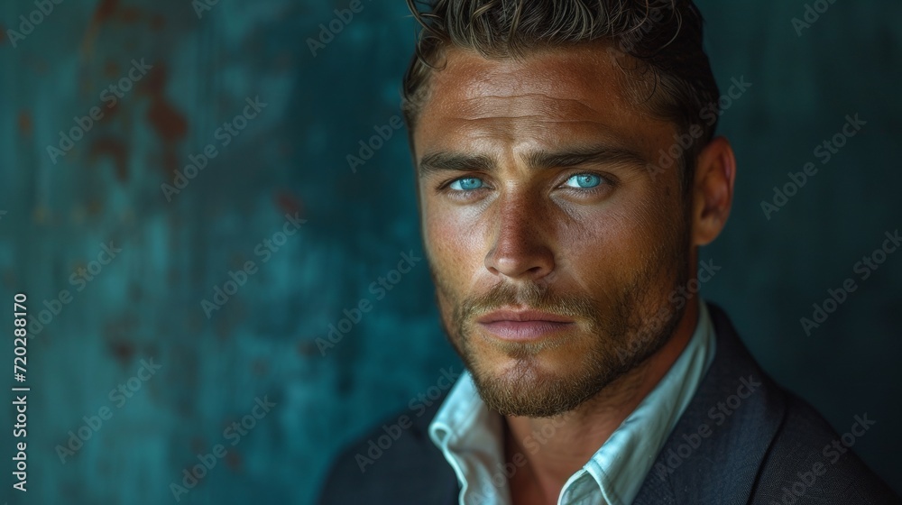 Stylish Man in Casual Blazer, Rendered for Office Graphy Generative AI Stylish Man in Casual Blazer, Rendered for Office Graphy Generative AI