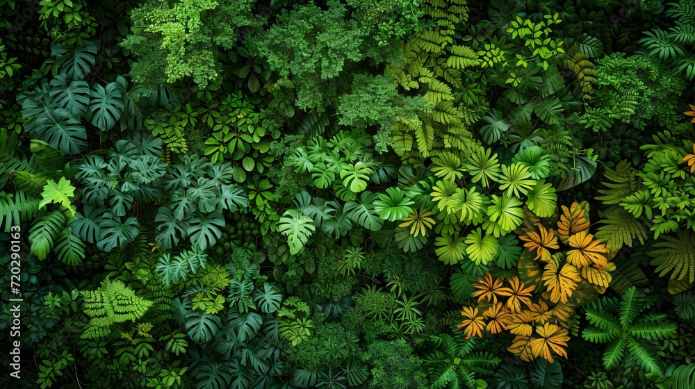 Isometric shot of a forest filled with flowers Isometric shot of a forest filled with flowers