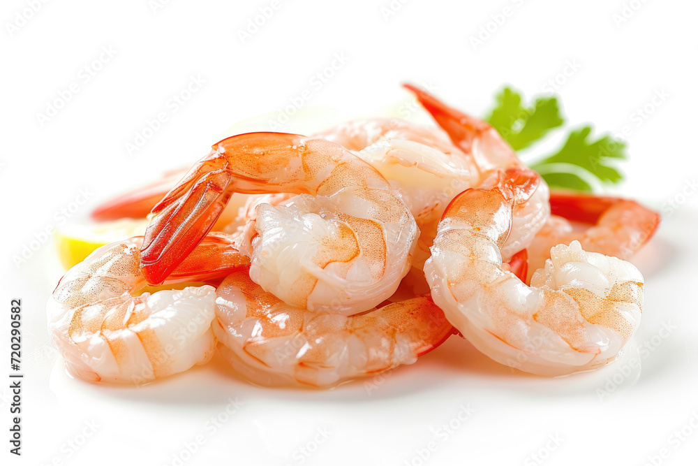 Shrimp isolated on a white background.