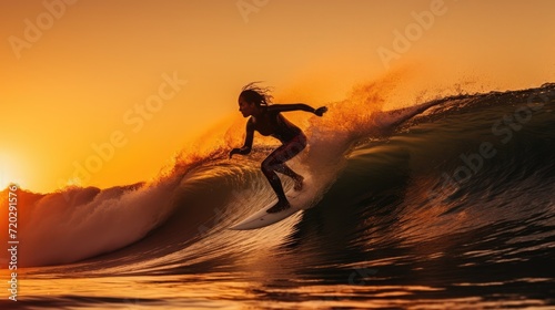 a black girl surfing in the sea take by professional photographer a great day in the stoke © Monkey