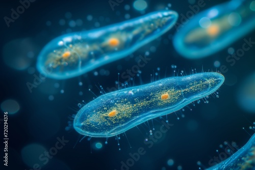 Observing Bioluminescent Bacteria Through a Microscopic Lens photo
