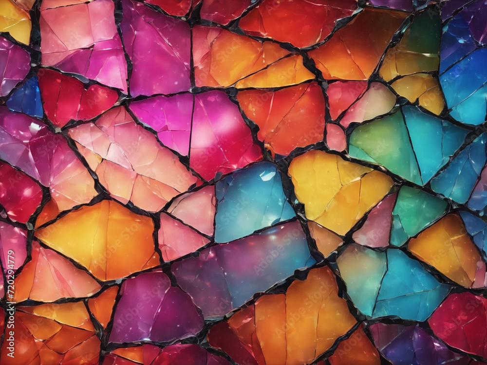 broken colorful glass background broken colorful glass background
