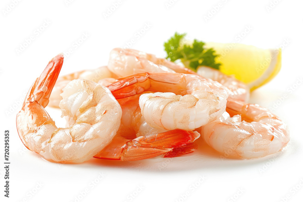 Shrimp isolated on a white background.