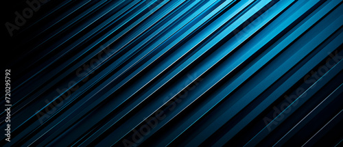 abstract blue and black light pattern with gradient, wall metal texture, diagonal lines dark background
