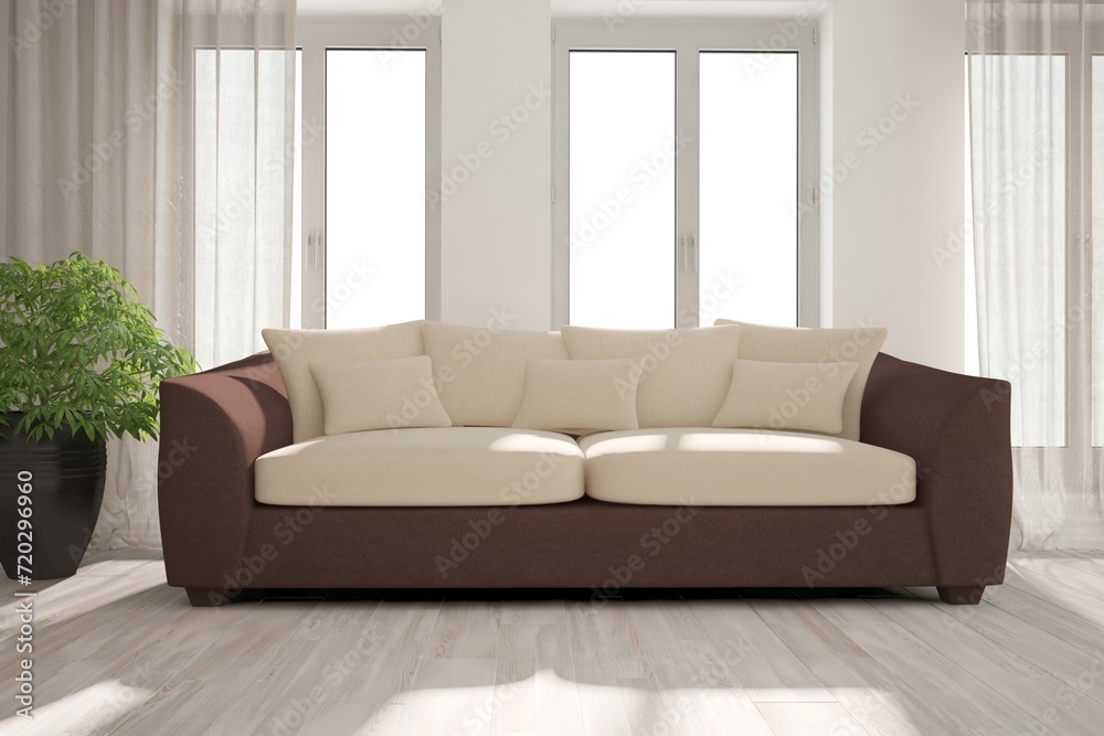 Modern interior design. 3D illustration Modern interior design. 3D illustration