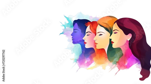 Women's Day isolated on transparent background, Generative ai.