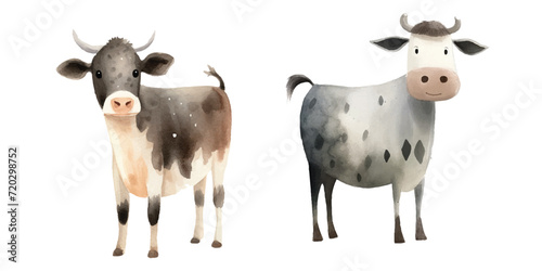 Cute Cow Watercolor © Finkha
