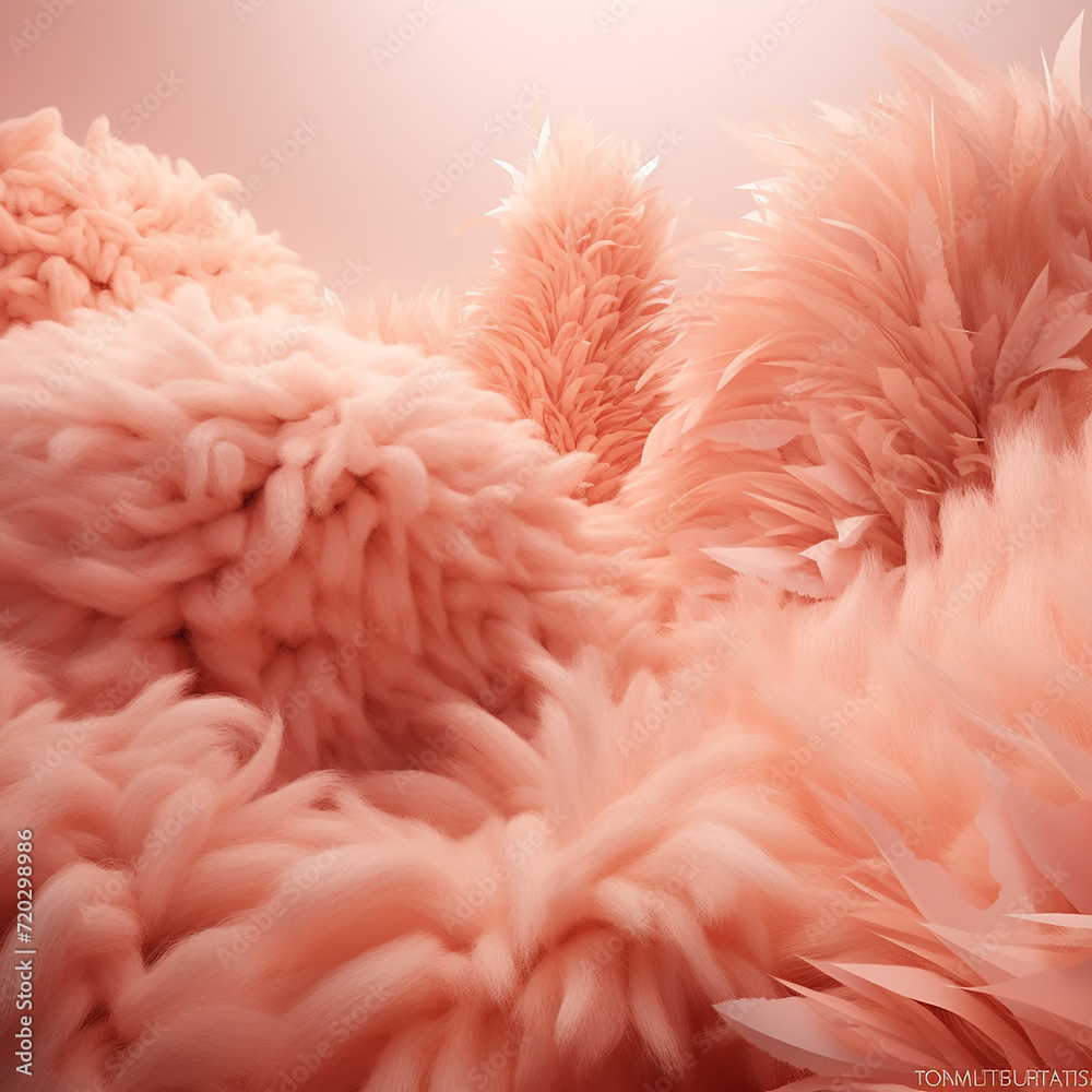 Different textures in pantone peach fuzz