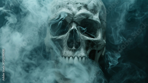 FA skeletons skull and smoke
