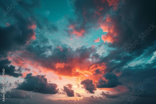 beautiful sunrise and cloudy sky © Amer