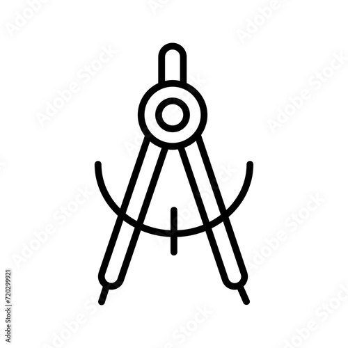 Geometrical Compass Vector Icon