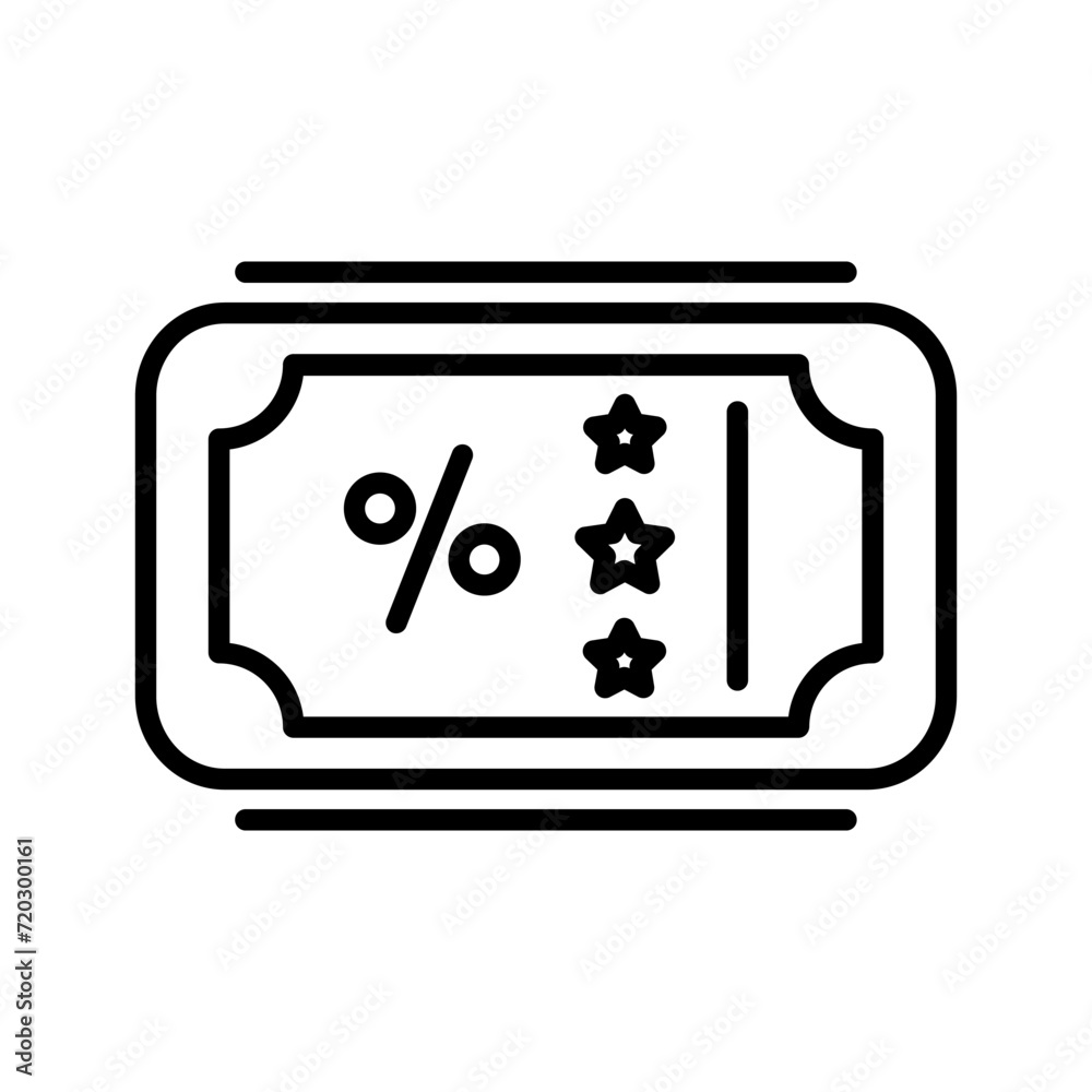 Sale Ticket Vector Icon Sale Ticket Vector Icon