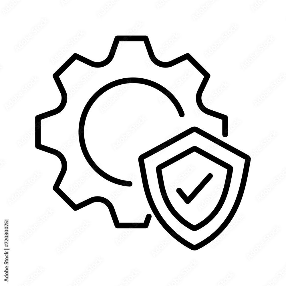Fototapeta premium Protected System Vector Icon