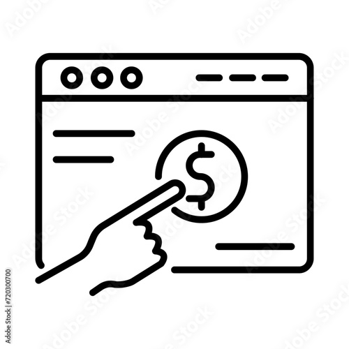 Pay Per Click Vector Icon