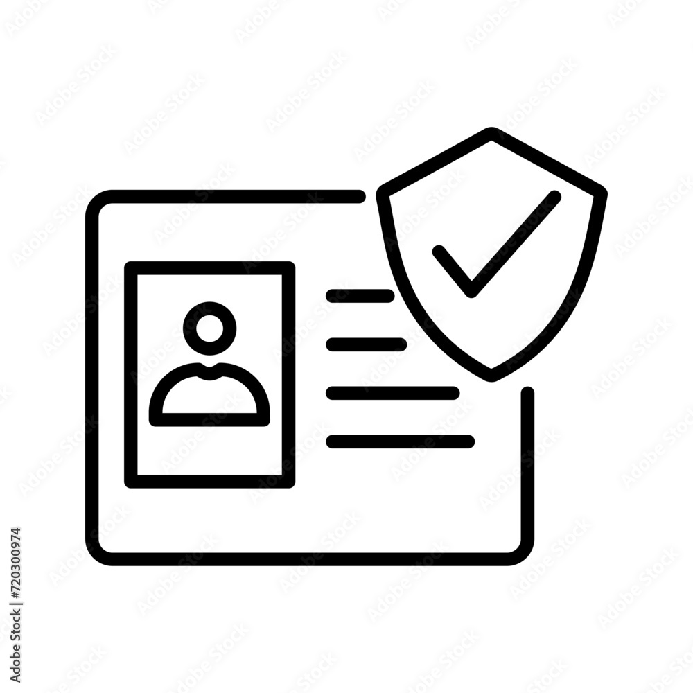 Protected Card Vector Icon Protected Card Vector Icon