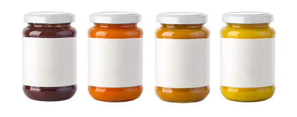 food bottles isolated