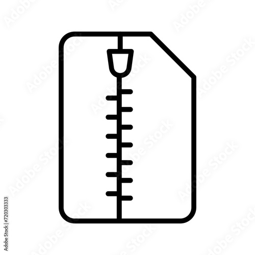Zipped Document Vector Icon