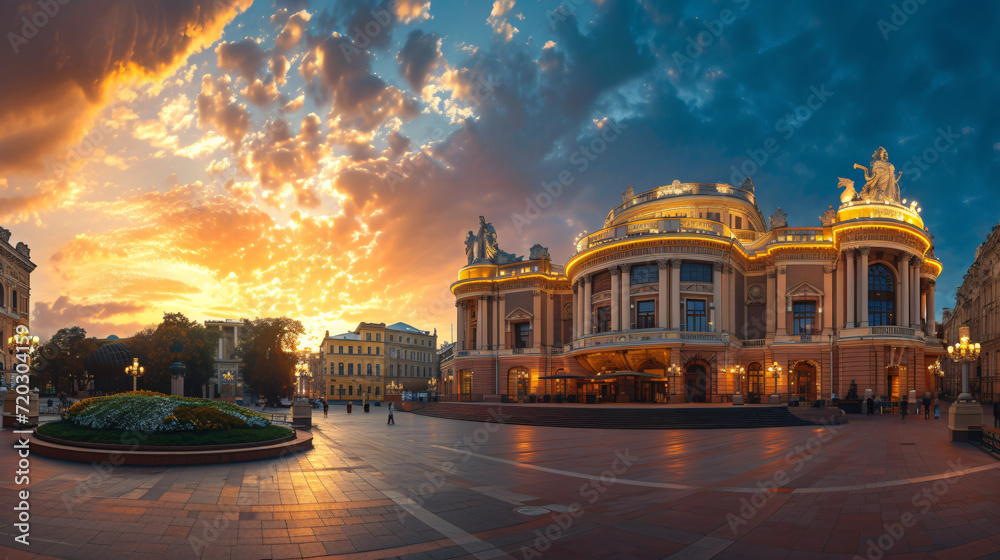Odessa National Academic Theater - obrazy, fototapety, plakaty 