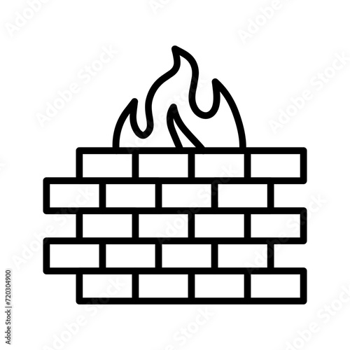 firewall line icon 