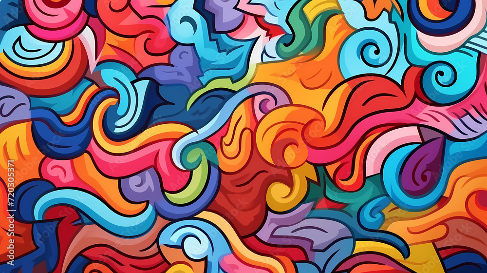 Cute graffiti art abstract background poster web page PPT, art background