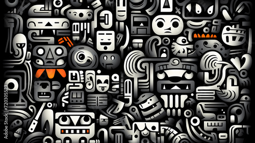 Cute graffiti art abstract background poster web page PPT, art background