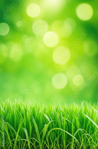 Fresh Spring Grass with Bokeh Background