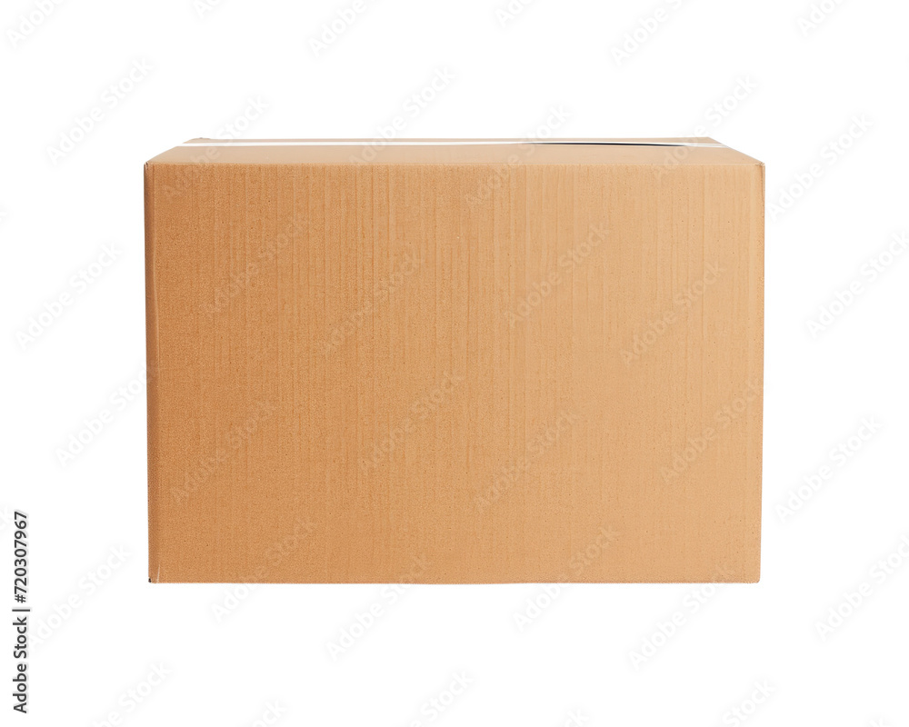 Cardboard brown box isolated on transparent background, realistic png element. Cardboard brown box isolated on transparent background, realistic png element.