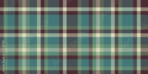 Volume vector pattern textile, effect fabric background tartan. Kid seamless plaid check texture in teal and dark colors.