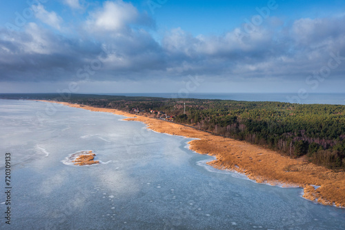 Landscape of the Vistula Spit by the Baltic Sea. Poland