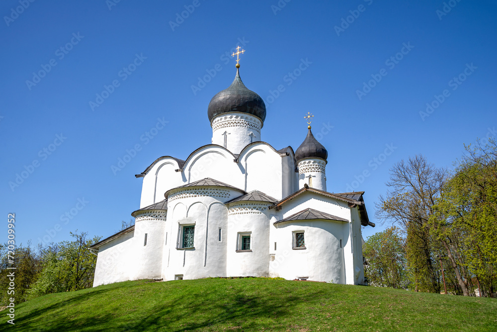The ancient Church of St. Basil the Great on the Hill. Pskov, Russia