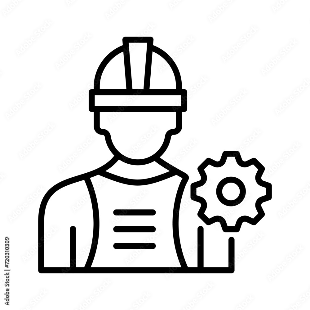 Industry Worker I Vector Icon Industry Worker I Vector Icon