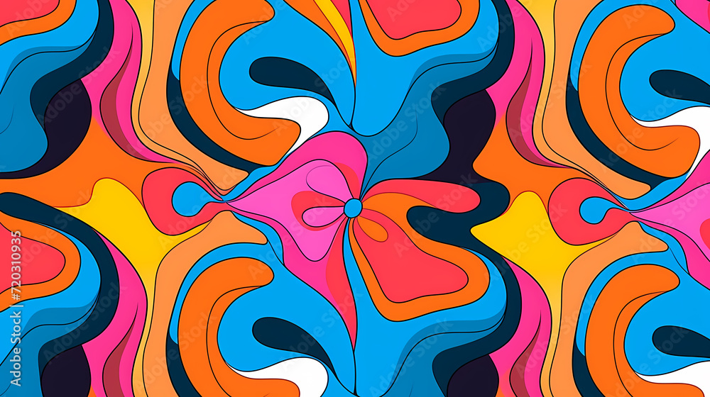 Fototapeta premium Abstract seamless doodle background, artistic background