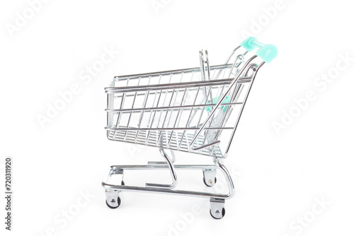 Shopping Cart on White Background