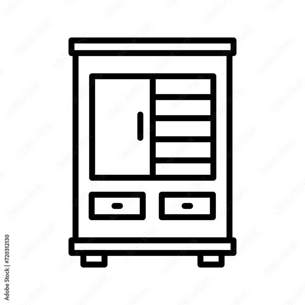 Shelves Cabinet Vector Icon Shelves Cabinet Vector Icon