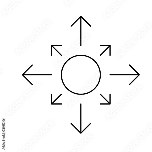 Set of Simple Scaling Related Vector Line Icons