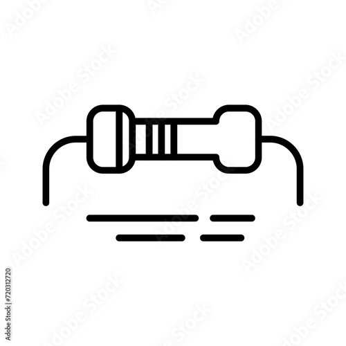 Resistor Symbol Vector Icon 