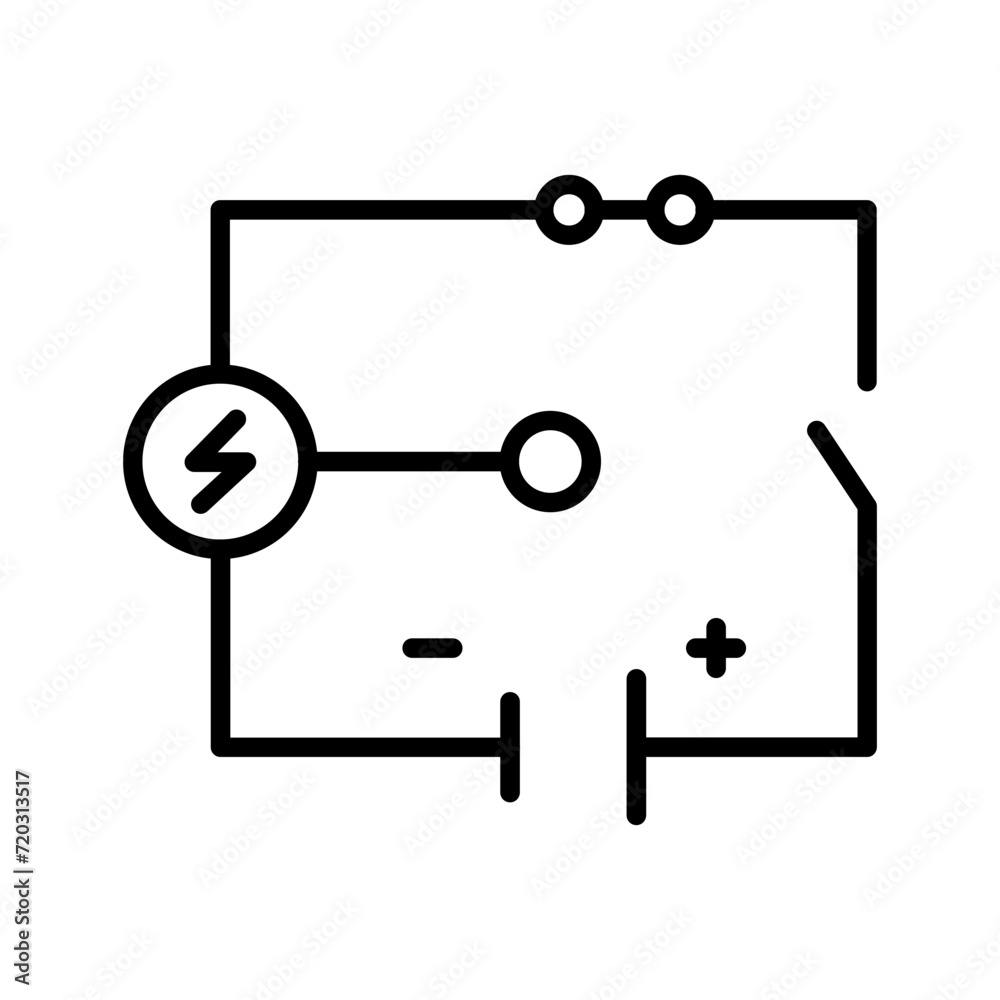 Electrical Circuit Vector icon Electrical Circuit Vector icon