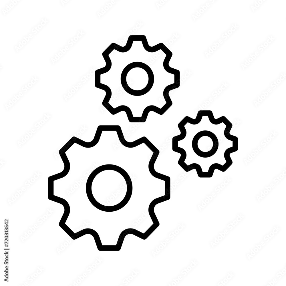 Multiple Cogwheels Vector Icon Multiple Cogwheels Vector Icon