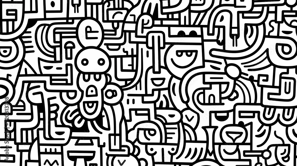 Abstract seamless doodle background, artistic background Abstract seamless doodle background, artistic background