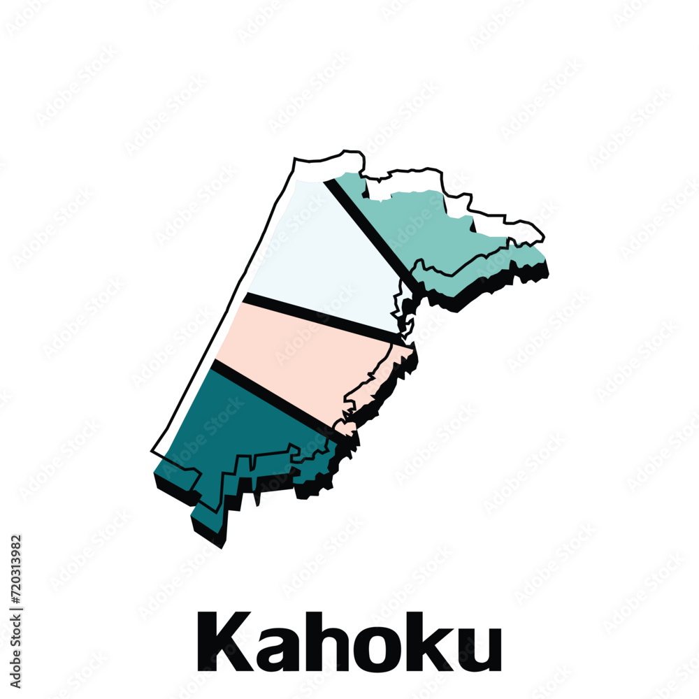 Map of Kahoku City japan map and infographic of provinces, political